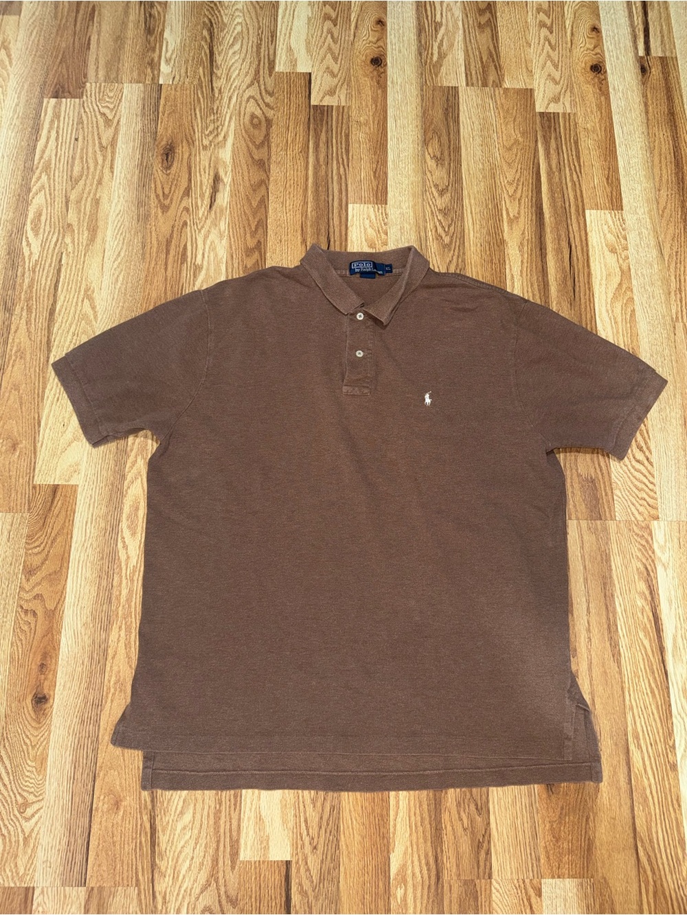 Polo Ralph Lauren Men’s Tan Light Brown Polo Shirt Embroidered Pony Logo XL